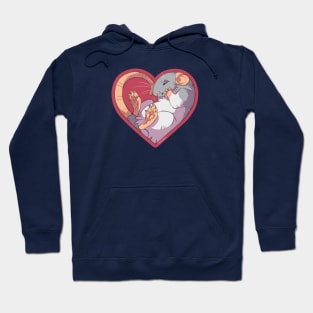 Heart Rat: Hooded Gray Hoodie